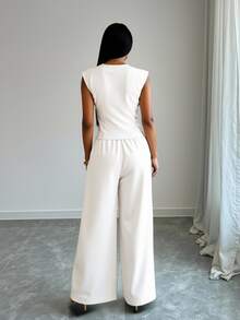 Nes Sport Women Two-Piece Outfits - 白色 - 查看 2