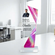 1pc Customize Personalized Acrylic Award Plaque,Custom Photo And Text, Custom Corporate Recognition Trophy,Employee Award Plaque,Retirement Or Appreciation Gift For Staff & Manag - Multicolor - View 21