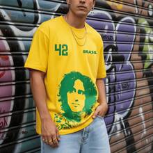 Brazilian Popular Music (MPB) Classics T-Shirt, Fan Style, 100% Cotton, Premium Print - 黃色 - 卡埃塔諾.維洛索 - 查看 2