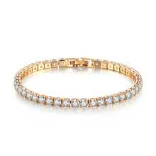Vòng tay tennis sang trọng đính đá Zirconia, thiết kế nhỏ nhắn lấp lánh, món quà cao cấp dành cho bạn gái. - Vàng - Xem 2