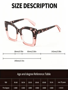 4 Pack Unisex Oversized Vintage Tortoise Cat Eye Reading Glasses, Multi-Color Value Set For Work & Daily Use, Perfect Gift For Elders - 4PCS - View 5
