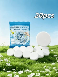 Washing Machine Cleaning Tablets, Deep Clean Drum And Pulsator, Effectively Removes Limescale Residue And Odor, Quick Foaming, Long-Lasting Freshness, Lemon Scent. Washing Machine Cleaner, Laundry Detergent, Descaler, Deodorizer, Freshening Tablets, Front-Load Washer Cleaner, Top-Load Washer Cleaner, Laundry Equipment Cleaner, Lemon Fresh, Long-Lasting Fragrance. - Solid/powder - View 10