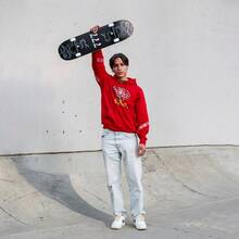 Maple 7-Layer Urban Complete Skateboard + Stickers - Black - View 3