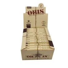 OHIS 新款手工捲紙附濾桿與捲紙頭，24本共768張，每本32張紙+32個捲紙頭，44*108mm 未漂白木漿，平滑慢燃，可媲美 RAW 與 OCB，便攜式，送男友的理想節日禮物 - 棕色 - 查看 9