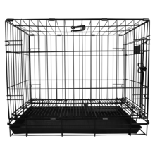 Fancy Pets 24 Inch (61 Cm) Foldable Metal Dog Cage With Side Door And Removable Tray - S - View 3