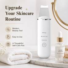 Professional  Skin Scrubber For Home Skincare, Deep Cleansing & Gentle Exfoliation Facial Spatula, Safe For All Skin Types Portable Face Lifting Device, Gentle Exfoliating Tool For Radiant Skin - Blanco - Ver 8