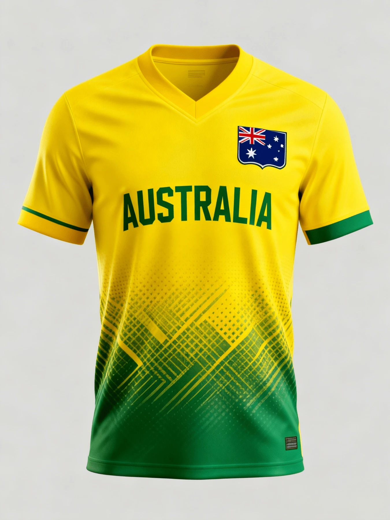 Australia Sport Inspired Football Jersey Casual Sports Short Sleeve Jersey - 彩色 - 查看 1