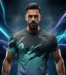 Conjunto De Dos Piezas Para Hombre Compuesto Por Camiseta De Manga Corta Con Estampado De Letras Degradado Y Pantalones cortos con cintura Cortos De Verano - Verde - Ver 4