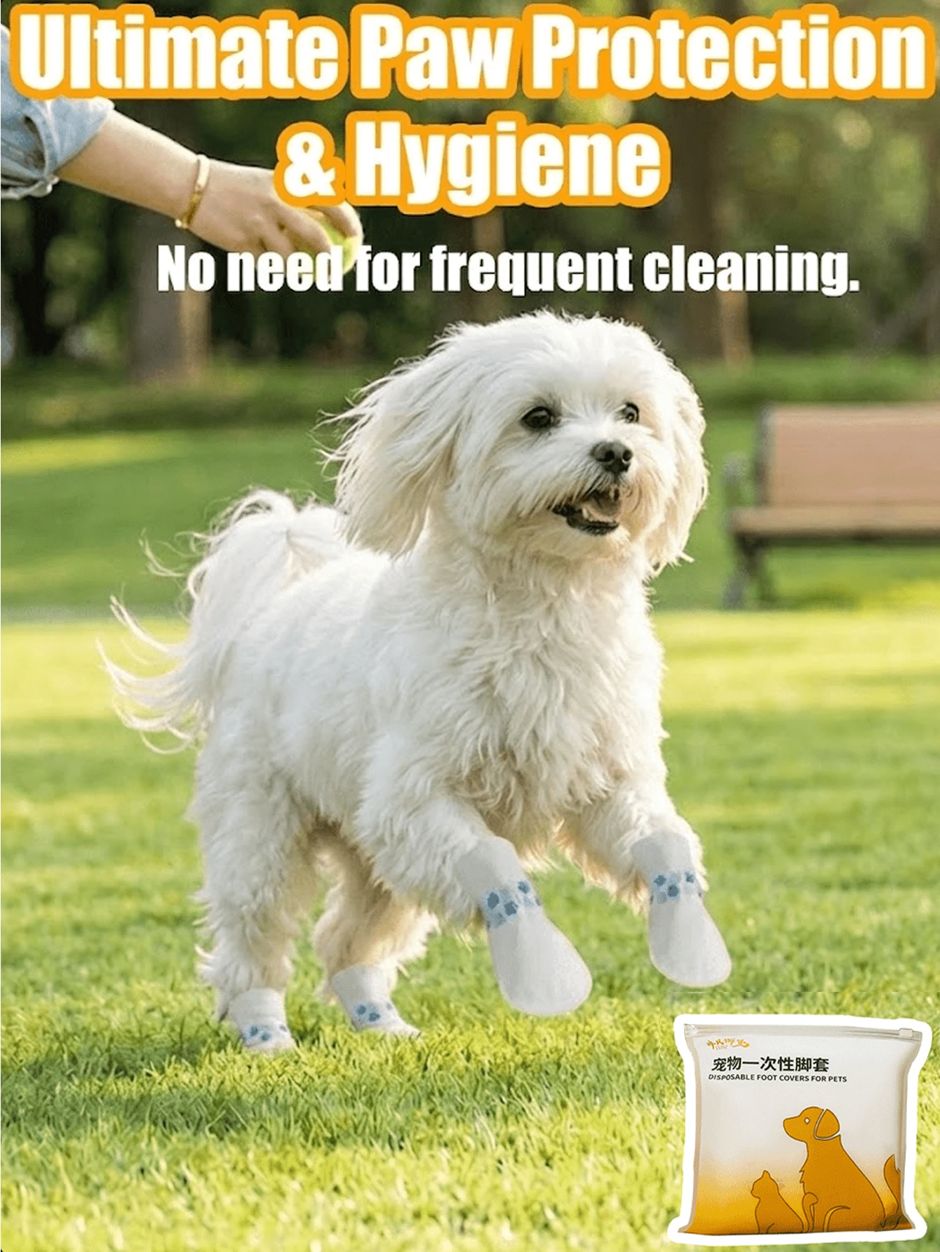 20 piezas Cubiertas desechables para zapatos de perro, protectores de patas para mascotas, anti-suciedad, evitan que la suciedad entre en interiores, zapatillas desechables antideslizantes para mascotas - Multicolor - Ver 1