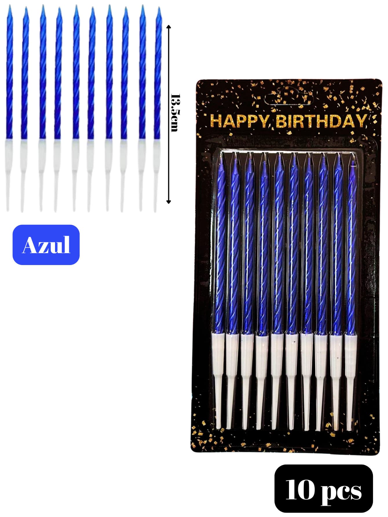 Candles - Blue 10 Pcs - View 1