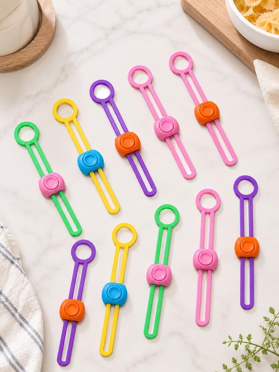 10PCS Colorful Reusable Bag Clips – Food Storage & Snack Sealing Clips For Kitchen Organization - 1 - View 1