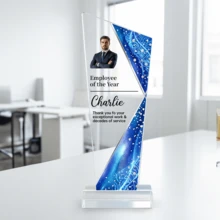 1pc Customize Personalized Acrylic Award Plaque,Custom Photo And Text, Custom Corporate Recognition Trophy,Employee Award Plaque,Retirement Or Appreciation Gift For Staff & Manag - Multicolor - View 16