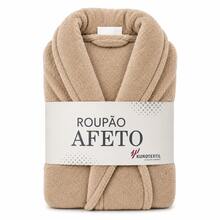 Unisex Warm Winter Bathrobe, One Size, Long Sleeves - Suede - View 1