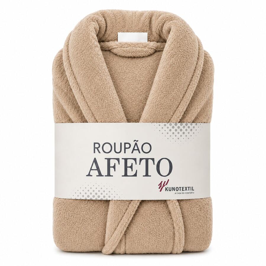 Unisex Warm Winter Bathrobe, One Size, Long Sleeves - Suede - View 1