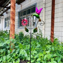 Butterfly Dragonfly Pattern Metal Rain Gauge Outdoor Garden Yard Decor Measurement Tool Rust Resistant Design - A - View 5