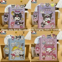 Set de 1/2 piezas de pegatinas y cuaderno de Hello Kitty y Black Melody Cinnamon Roll de Sanrio al azar, arte de dibujos animados, adhesivo duradero, brillante, reutilizable, tema de anime, multicolor, material de plástico, adecuado para libretas, diarios, manualidades, adecuado para decoración de cumpleaños y festivales, San Valentín, boda, accesorios de viaje, Día de la Madre - Multicolor - Ver 10