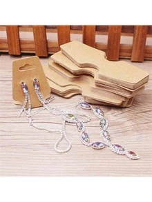 100pcs Paper Pink/White/Black/Kraft Color 12x4.5cm Packaging Bags For Necklaces, Earrings, And Small Jewelry - 100pc - View 4