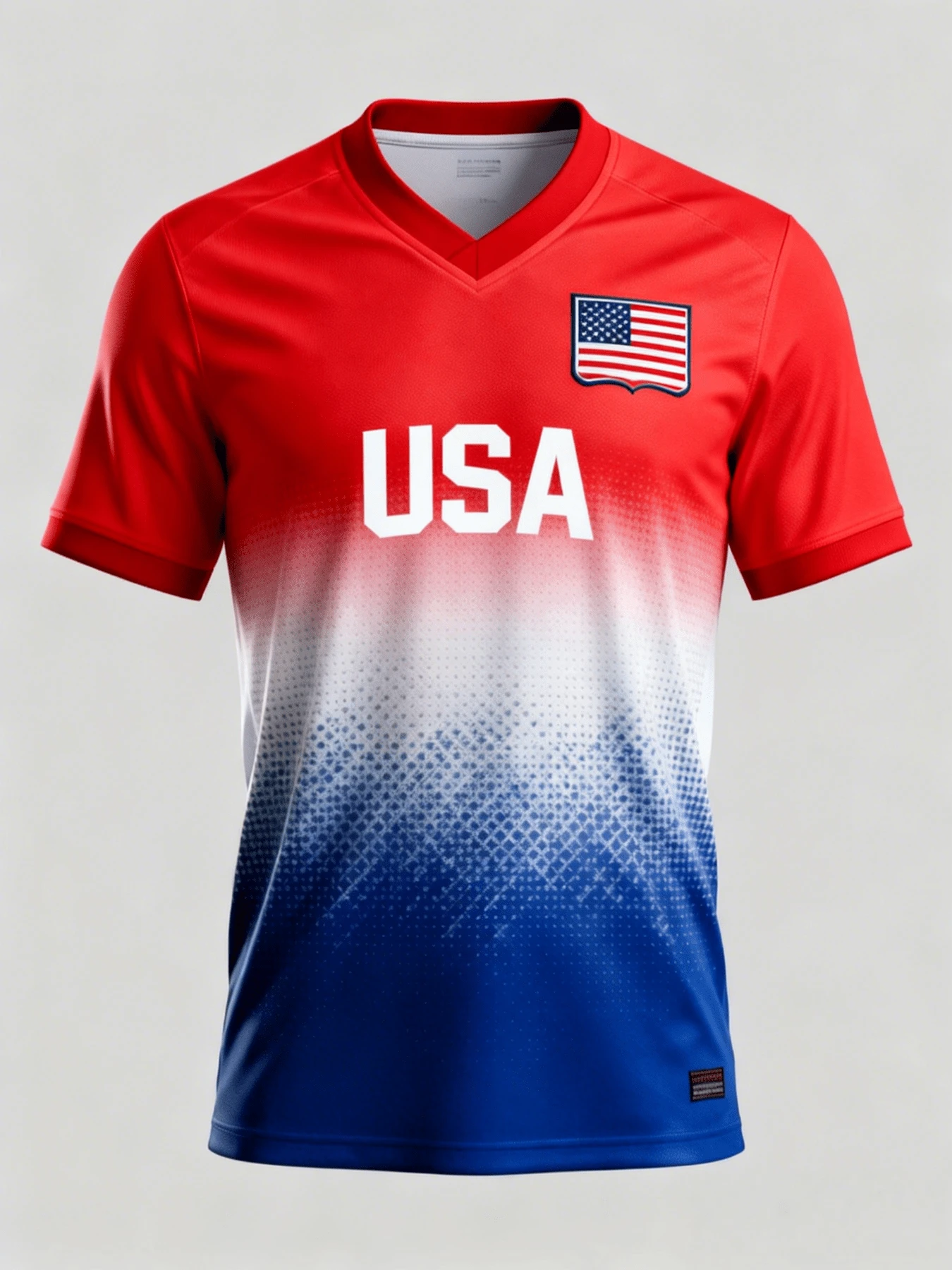 USA Sport Inspired Football Jersey Casual Sports Short Sleeve Jersey - Multicolor - View 1