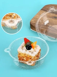 10/20/30pcs Kotak Kue Bulat Transparan Berbentuk Burung Hantu, Kotak Kue Donat Hamburger Sandwich, Kotak Kemasan Kue untuk Pesta dan Makanan Penutup - MultiWarna - View 3
