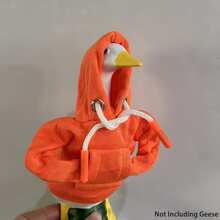 1pc 7" Desktop Goose Set, New Year Gift, Funny Porch Goose, Mini Desktop Goose Hoodie, Magnetic Goose Statue Keychain, Mini Porch Goose Clothing Rack, Home Decor, Valentine's Day Gift - Multicolor - View 16