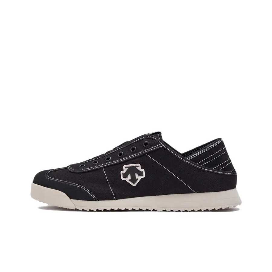 DESCENTE Chron Chaussures décontractées confortables, polyvalentes, antidérapantes et durables, style low-top pour hommes et femmes, noir - Noir - Voir 1