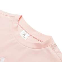 adidas ESSENTIALS SLIM 三條紋短圓領舒適修身短袖 T卹 女款 - 淡粉 - 查看 7