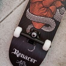 Patineta Completa Maple 7 Capas 8" Renacer - Negro - Ver 2