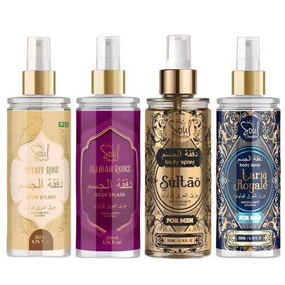Kit 04 Body Splash Arabe 200ml Masculino E Feminino 200ml