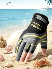 1 Pair 3-Finger Fishing Gloves, Suitable For Outdoor Fishing, Multi-Scenario Applicable, Anti-Slip Design For Stable Grip, Elastic & Breathable, Sun Protection Gloves, Suitable For Fly Fishing - Multicolor - View 5
