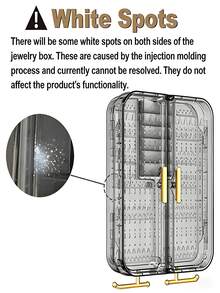 Aesthetic Earring Organizer Case To Guard Chains Clear Jewelry Display Case For College Girls Chic Jewelry Wardrobe Perfect For Dorm Room Vanity Heavy Duty Multi-Layer Hair Tie Rack Display Stand Water-Proof Storage Gifts For Her - Multicolor - View 11