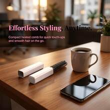 Mini Hair Straightener Clip, Suitable For Short Hair, Curly Hair, Bangs, High-Top Design, USB Type-C Charging, Portable Pocket Straightening Comb For Travel, Salon, Wedding, Home, Daily Use Small Ceramic Straightening Clip - Multicolor - View 13