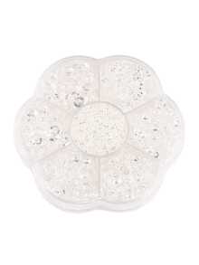 每盒5000顆，2mm、3mm、4mm、5mm、6mm共5種尺寸。花形盒裝平底水晶水鑽，多色水晶寶石，珠寶珠飾，玻璃藝術貼紙。適用於衣服、包包、鞋子、杯子、手機殼、手工藝品和DIY裝飾 - 5000件 - 查看 36