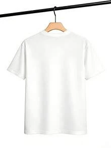Women's Loose Summer T-Shirt With A Girl With A Mask Print, "Don't Trust Anyone" Design, Urban Style Printed T-Shirt For Women, Versatile Short Sleeve Top, Comfortable And Breathable Short Sleeve T-Shirt, Classic Round Neck Design, Suitable For Daily Wear, Dates Or Casual Wear. - 白色的 - 查看 2