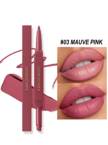 LANGMANNI Juego de 12 colores de lápiz delineador de labios y barra de labios 2 en 1, barra de labios mate y delineador de labios de doble extremo, maquillaje de labios resistente al agua y de larga duración para uso diario y de fiesta - 12 colores - Ver 19