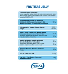 VIDAL Frutitas Jelly bolsa 1 Kg sin gluten sin grasa Mix de golosinas originales de Vidal Golosinas con formas de frutas en tamaño mini. Compuesto por diferentes sabores y formas a frutas naturales como: pera, piña, plátano, naranja y fresa en una irresistible textura de gelatina. Estas piezas son ideales para tomarlas de un solo bocado. - Gelatina de frutas Vidal 1 kg - Ver 4
