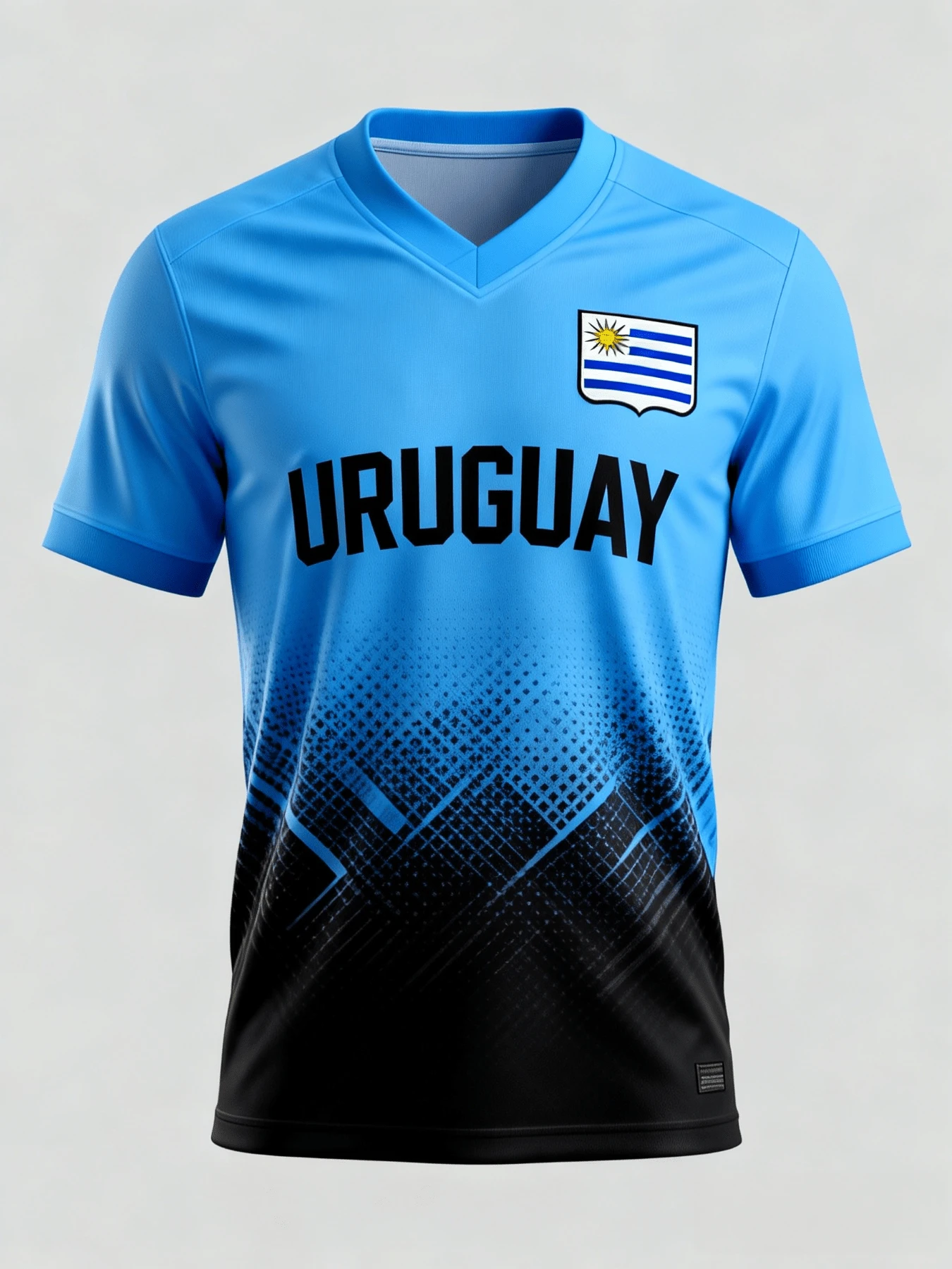 Uruguay Sport Inspired Football Jersey Casual Sports Short Sleeve Jersey - 彩色 - 查看 1
