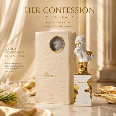  Lattafa / Her Confession EDP 100ml, Presente ideal para feriados, Dia das Mães e aniversários