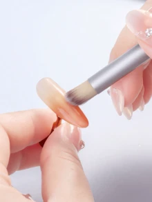2 Bộ cọ vẽ móng dày dặn, cọ tán màu hồng chuyển sắc, cọ tán màu tím chuyển sắc, cọ vẽ móng cán gỗ màu đỏ nâu, dụng cụ làm móng tại nhà. - Nhiều màu - Xem 6