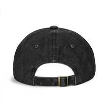 Spurs Basketball Washed Baseball Cap- Retro Team Graphic Unisex Adjustable Dad Hat - 黑色 - 查看 5