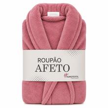 Unisex Warm Winter Bathrobe, One Size, Long Sleeves - Raspberry Rose - View 1