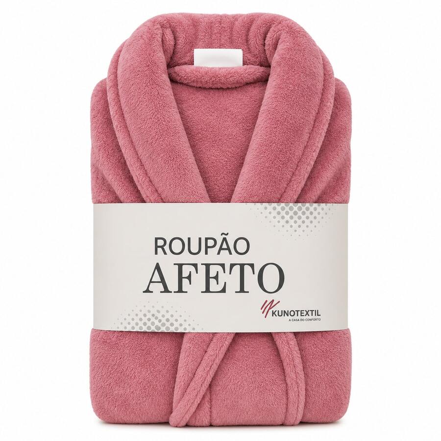 Unisex Warm Winter Bathrobe, One Size, Long Sleeves - Raspberry Rose - View 1