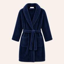 Roupão Unisex Quentinho Inverno Tamanho Único Manga Comprida - Azul Marinho - Visão 3