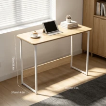 Computer Desk 80x40x72cm Modern Study Writing Desk With Waterproof Scratch-Resistant Desktop, Steel Frame And Footrest For Home Office Bedroom Living Room For Students Professionals Gamers - White - View 1