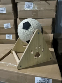 Pelota de fútbol con forma de pata de gato, tabla rascadora para gatos, juguetes Sasso para gatos, suministros de autoentretenimi ento para afilar las garras de los gatos, resistente al desgaste y sin desprendimiento de pelo - Multicolor - Ver 7