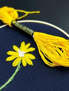 12pcs 6-Strand 8m Cross Stitch Thread, Yellow, Red, White, Black 4 Basic Colors, Suitable For Cross Stitch, Needlework And Sewing, Adapts To Creative Needs From Monochrome Small Items To Multicolor Works - Cross-stitch Thread - View 5