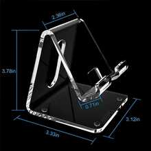 1/2pcs Transparent Portable Phone Stand, Acrylic Phone Holder, Non-Slip Desktop Phone Bracket, Suitable For Desk, Desktop Accessories - Two Transparent Colors - View 13