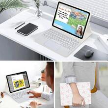 Bow Pattern Keyboard Cover With Pen Slot, Detachable Rechargeable Touchpad Keyboard, Compatible With Samsung Galaxy Tab / / Pad Se, Magnetic Bluetooth Keyboard Case - Bow - View 6