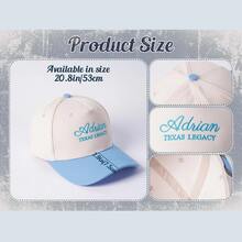 1pc Personalized Embroidered Trucker Hat, Customizable Text Baseball Cap, Vintage Distressed Dad Hat, Adjustable Unisex Casual Cap, Retro Streetwear Hat, Y2K Fashion Baseball Cap, Birthday Gift, Snapback - Multicolor - View 4