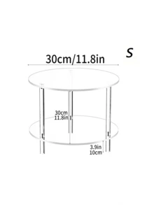 C-Shaped Transparent Acrylic Small Side Table, Acrylic Drink Table, Modern Minimalist Living Room Sofa Side Table, Small Apartment Mini Coffee Table, Martini Glass Display Table, Bedside Storage Table, Multi-Functional Transparent Storage Table - Multicolor - View 9