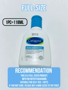 Cetaphil Sữa rửa mặt dịu nhẹ 118ml/60ml, kích thước du lịch, phù hợp cho da nhạy cảm, đã được kiểm nghiệm da liễu, công thức dịu nhẹ không gây kích ứng, làm sạch và cấp ẩm, giúp làm mềm và dưỡng ẩm cho da. - Sữa rửa mặt dịu nhẹ Cetaphil - Xem 4